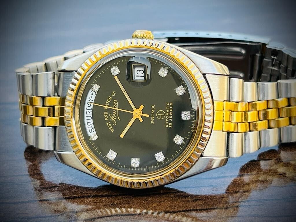 Vintage NOS West End Co President Jubilee Diamond Dial, Automatic Gents Watch - Grab A Watch Co