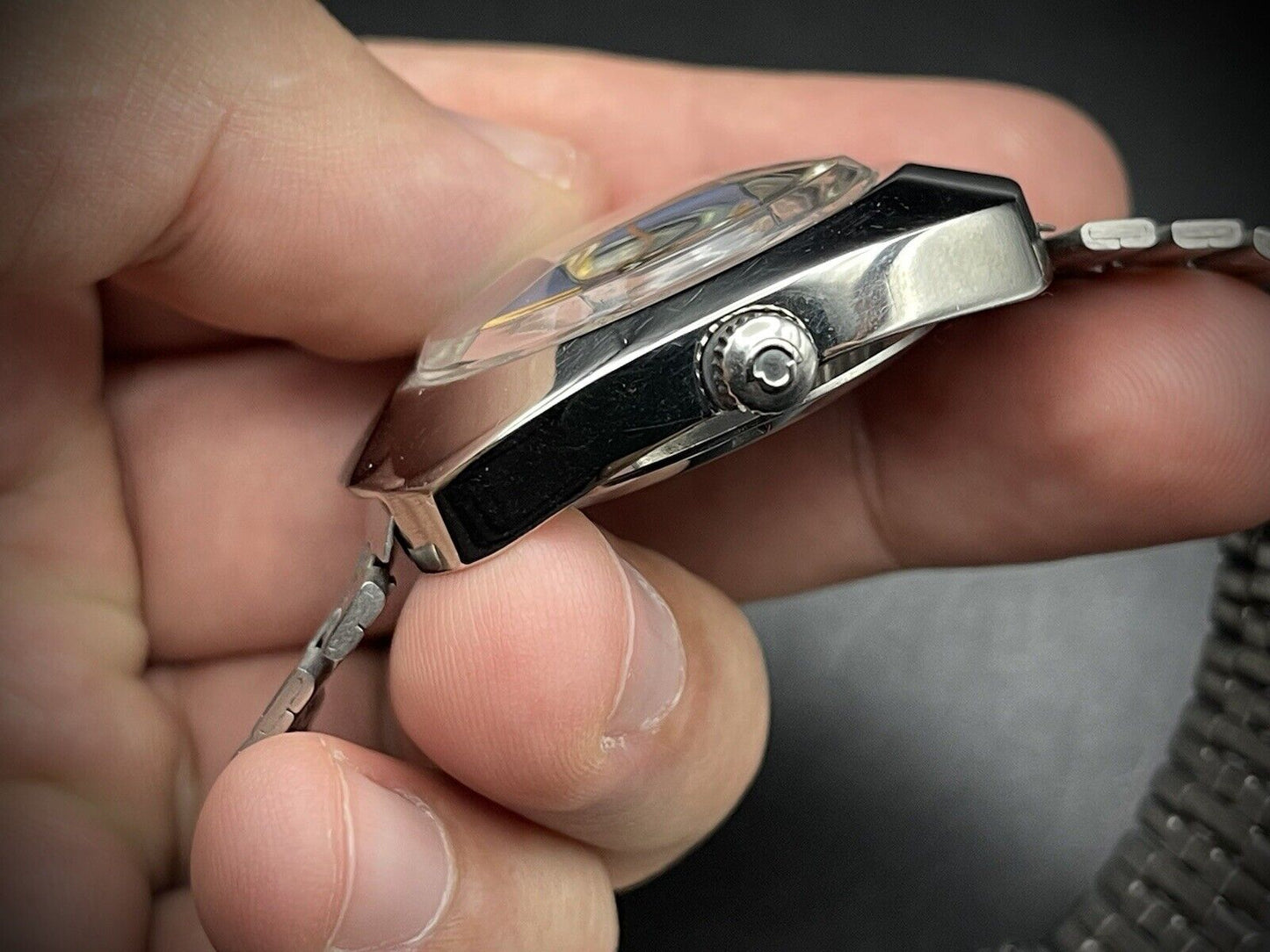 Vintage Omax 3 Star 21 Jewels Automatic Blue Dial 36mm Gents Watch, Swiss Made - Grab A Watch Co