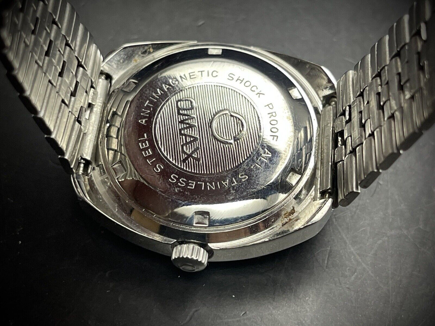 Vintage Omax 3 Star 21 Jewels Automatic Blue Dial 36mm Gents Watch, Swiss Made - Grab A Watch Co