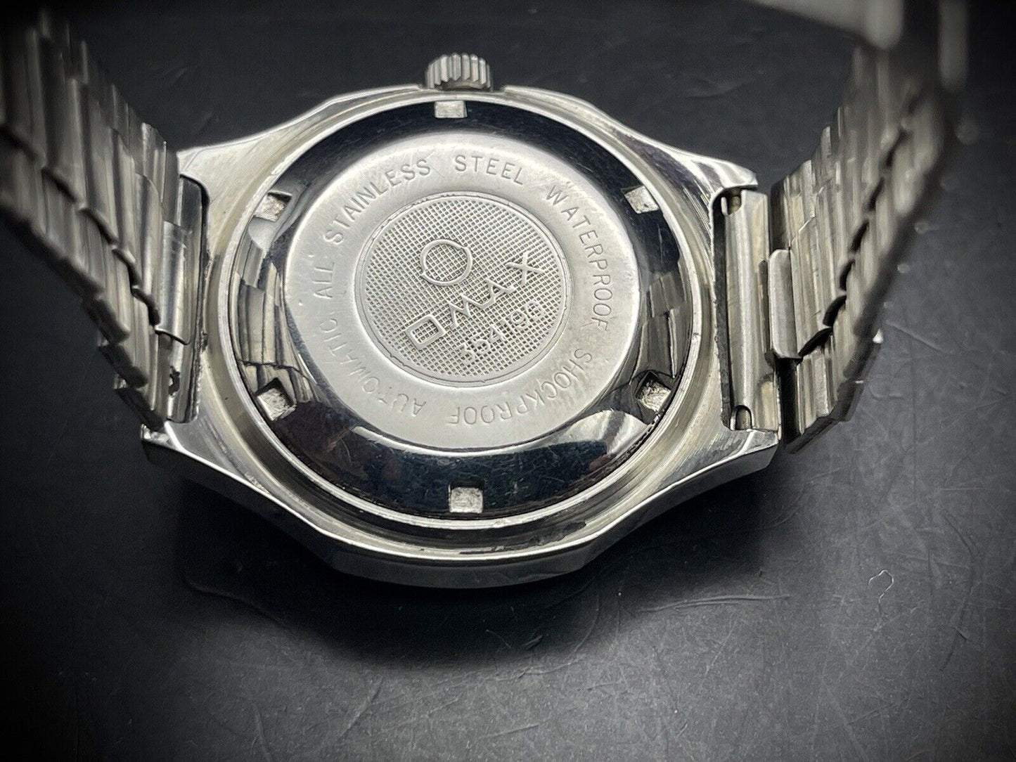 Vintage Omax 3 Star 21 Jewels Automatic Crystal 36mm Mens Watch, Swiss - Grab A Watch Co