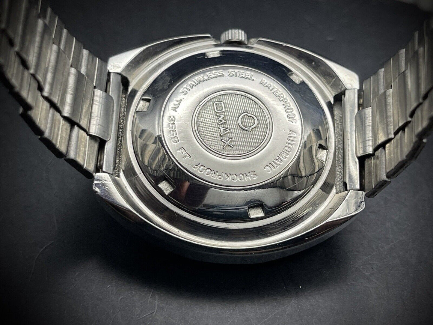 Vintage Omax Crystal 25 Jewels Automatic Brown Dial 36mm Gents Watch, Swiss Made - Grab A Watch Co