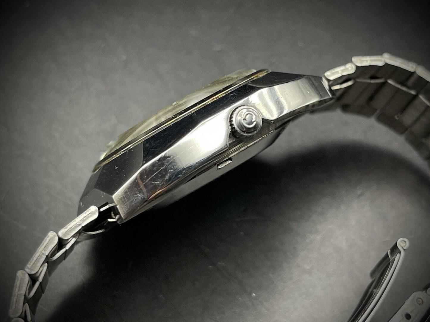 Vintage Omax Crystal 25 Jewels Automatic Brown Dial 36mm Gents Watch, Swiss Made - Grab A Watch Co