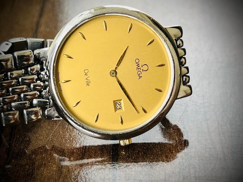 Vintage Omega De Ville Quartz Swiss Watch 33mm Perfect - Grab A Watch Co