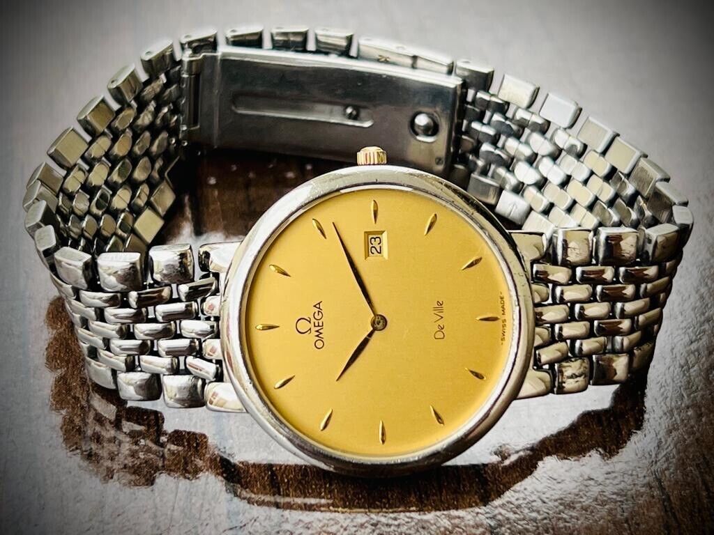 Vintage Omega De Ville Quartz Swiss Watch 33mm Perfect - Grab A Watch Co