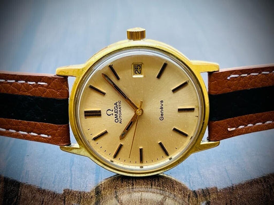Vintage Omega Geneve Date 166.0163 Automatic Cal.1012 Gents Watch, Swiss 35mm - Grab A Watch Co