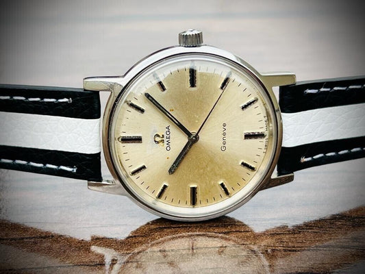 Vintage Omega Geneve Silver Dial, Manual Wind, Cal.601 Gents Watch, 135.070 - Grab A Watch Co