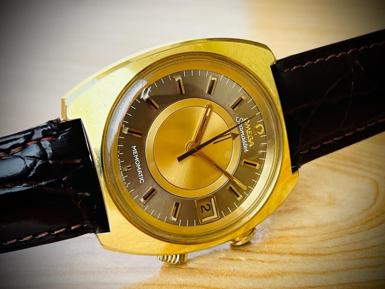 Vintage OMEGA SEAMASTER MEMOMATIC 40mm Mens Watch, Perfect - Grab A Watch Co