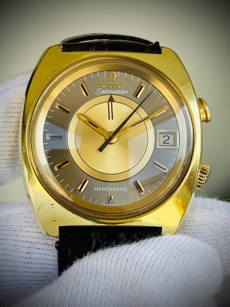 Vintage OMEGA SEAMASTER MEMOMATIC 40mm Mens Watch, Perfect - Grab A Watch Co