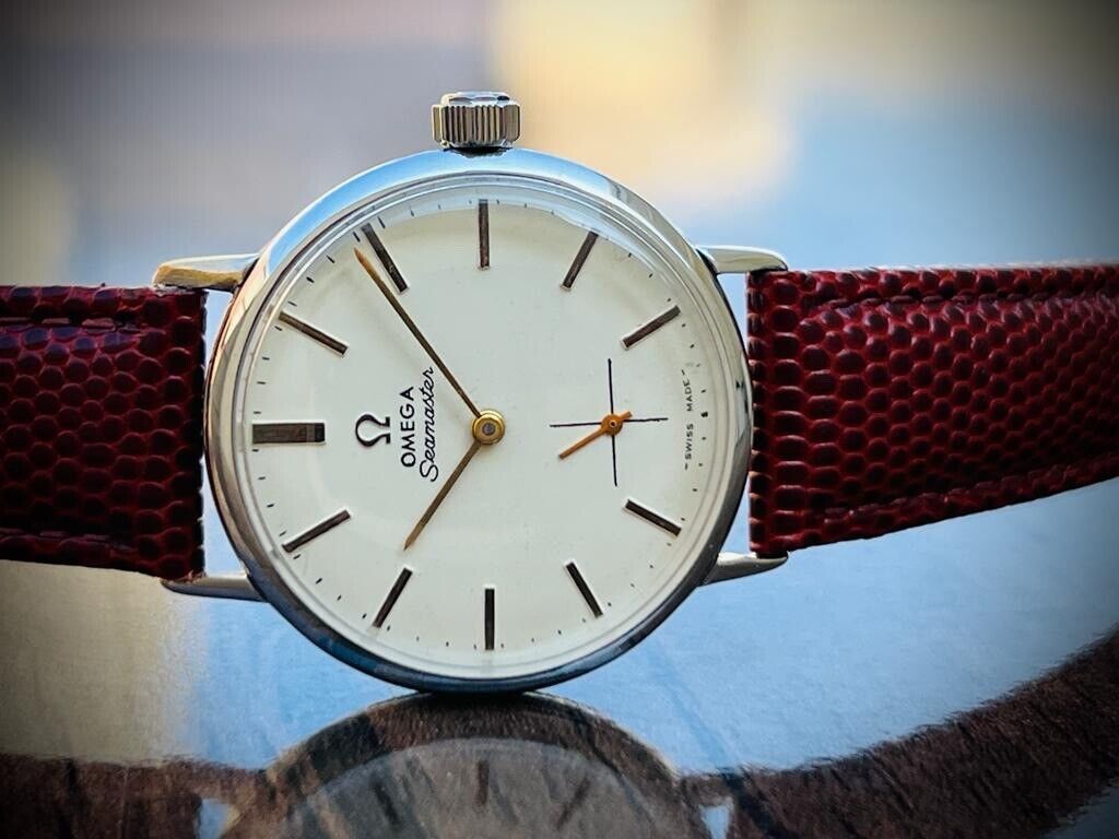 Vintage Omega Seamaster Sub Second Manual Wind Men’s Watch 34mm 121.002-62 - Grab A Watch Co