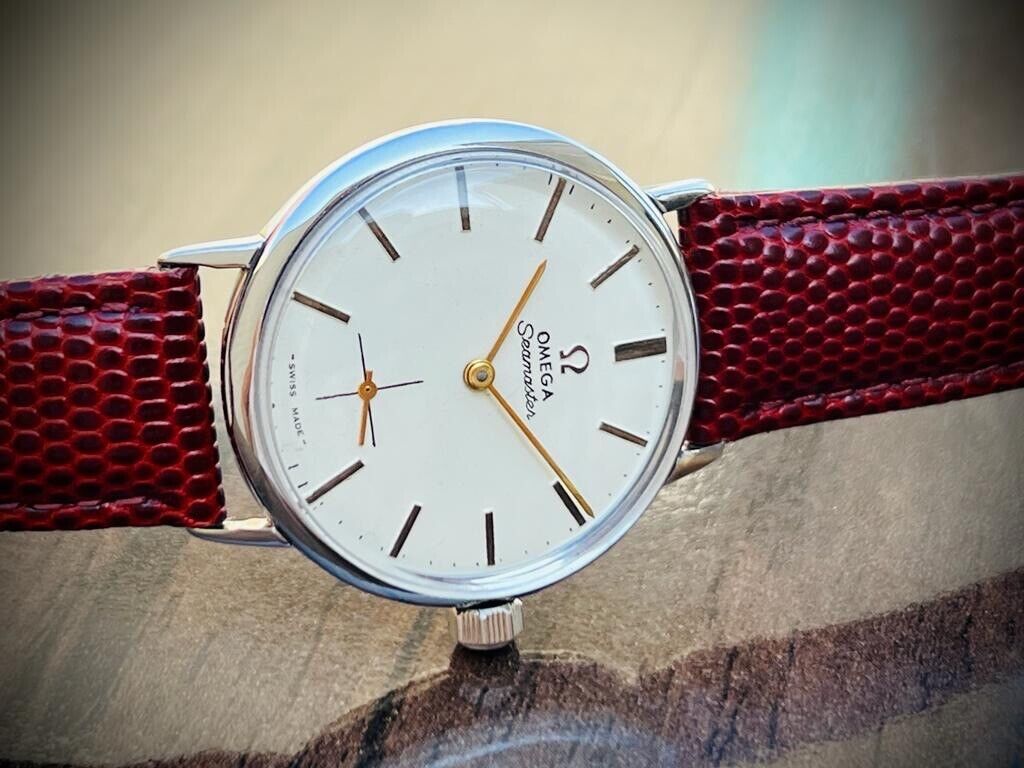 Vintage Omega Seamaster Sub Second Manual Wind Men’s Watch 34mm 121.002-62 - Grab A Watch Co