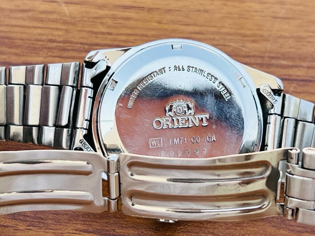 Vintage Orient 3 Star 50m Day Date Silver Dial Mens Watch 38mm - Grab A Watch Co