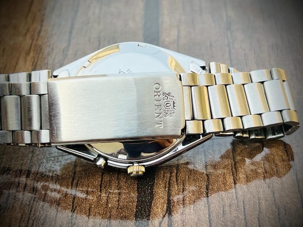 Vintage Orient 3 Star Crystal NOS 21 Jewels Grey Dial, Perfect Mens Watch 36mm - Grab A Watch Co