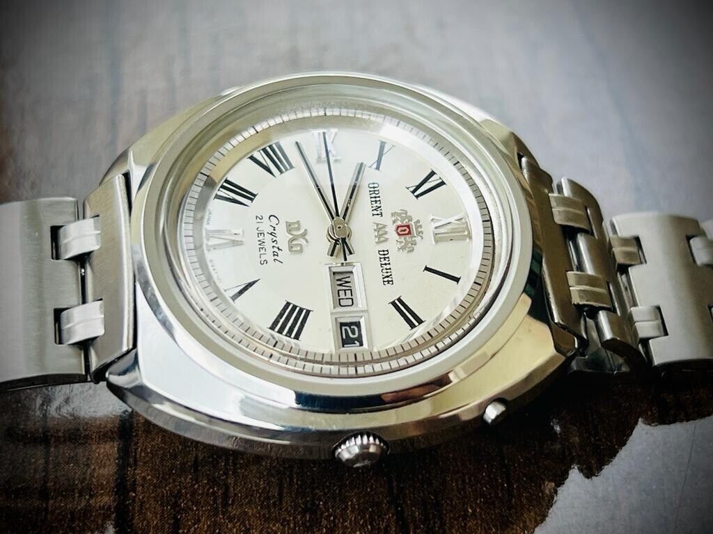 Vintage Orient AAA Deluxe DXO Automatic Beautiful Dial Mens Watch, Perfect 39mm - Grab A Watch Co
