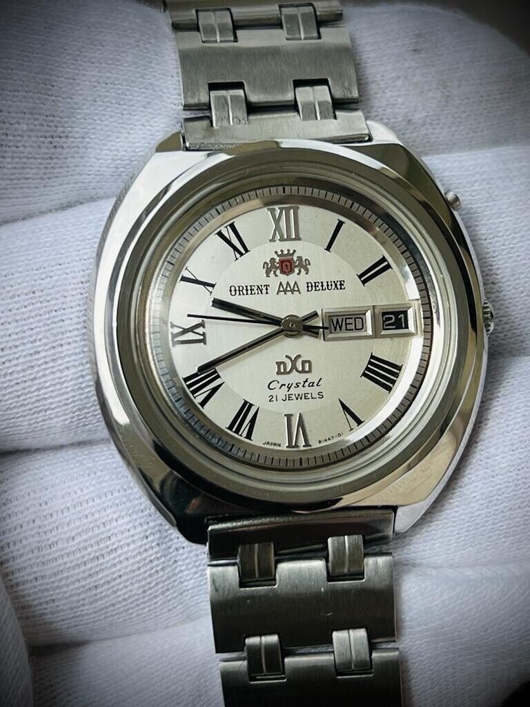 Vintage Orient AAA Deluxe DXO Automatic Beautiful Dial Mens Watch, Perfect 39mm - Grab A Watch Co