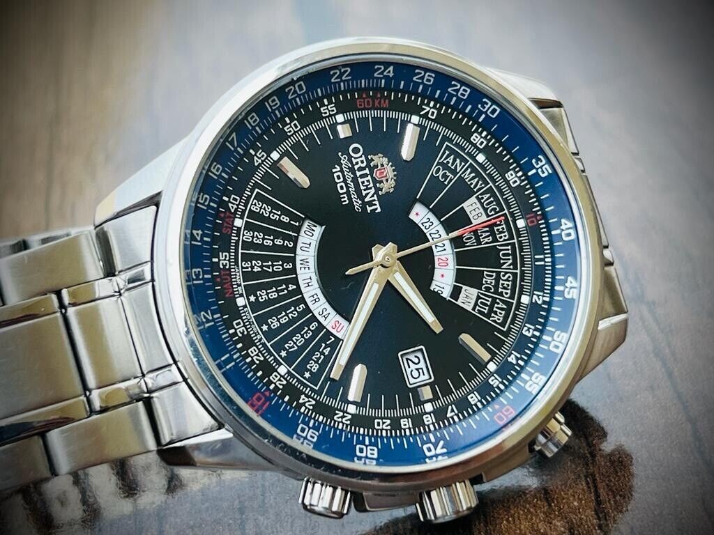 Vintage Orient Calendar 100m Automatic 45mm Mens Watch, Japan Made - Grab A Watch Co