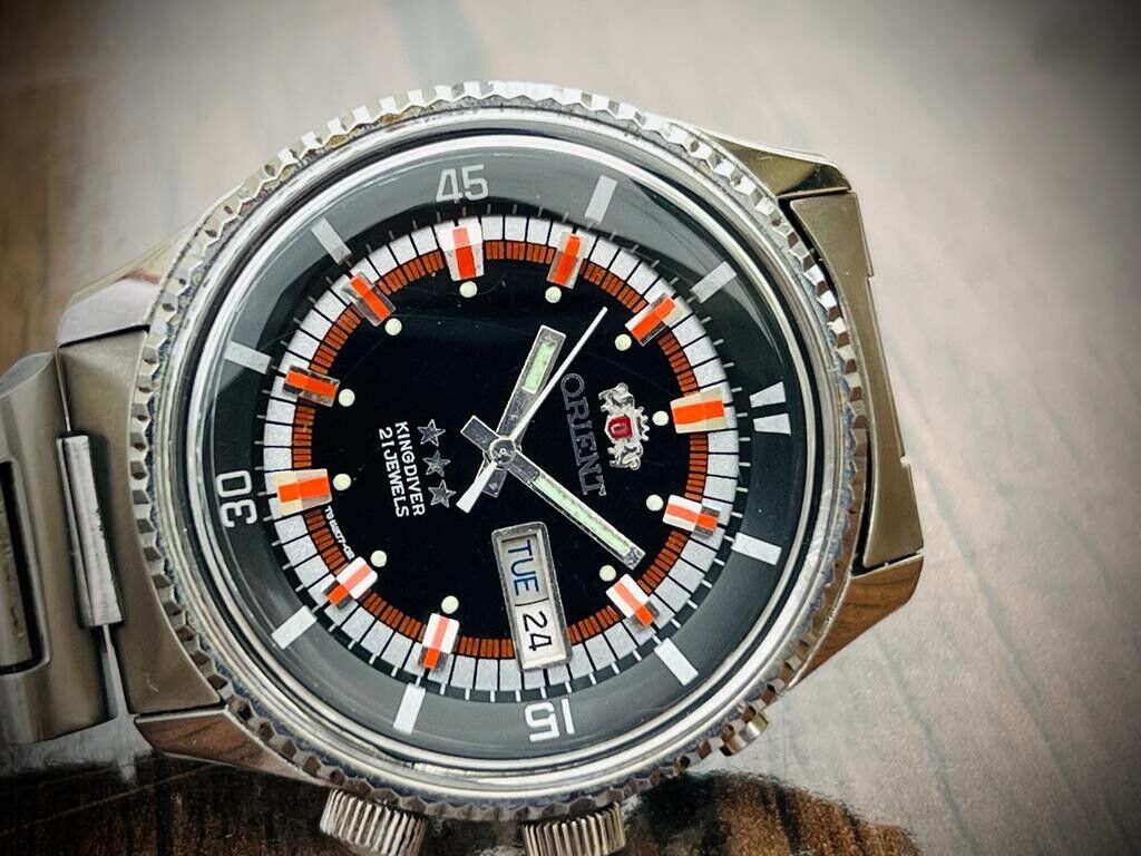 Vintage Orient King Diver Automatic 44mm 70’s Mens Watch, Rare - Grab A Watch Co