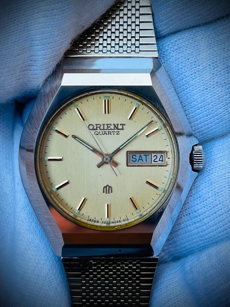 Vintage Orient Quartz 36mm Mens Watch, Perfect, Japan Made - Grab A Watch Co