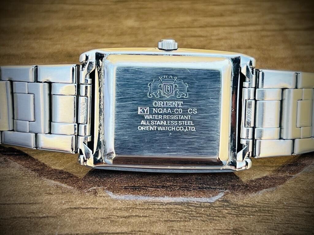 Vintage Orient Tank 50m 3 Star Quartz Japan Made 30mm, Rare - Grab A Watch Co