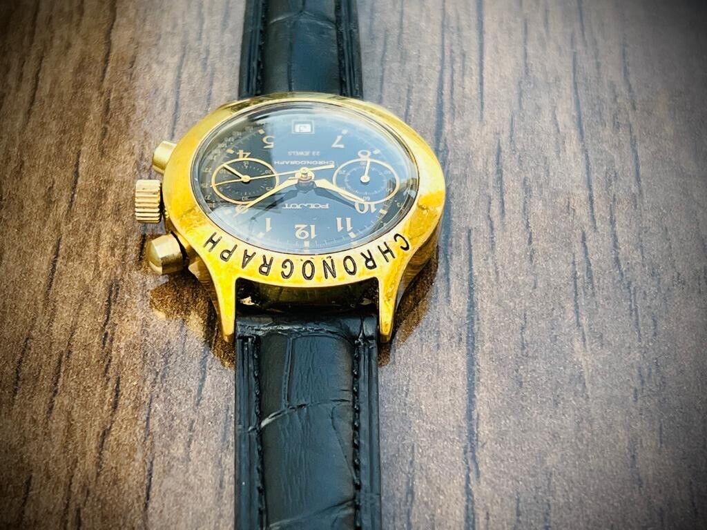 Vintage POLJOT Chronograph Manual Wind 23 Jewels Gents Watch, USSR 38mm - Grab A Watch Co