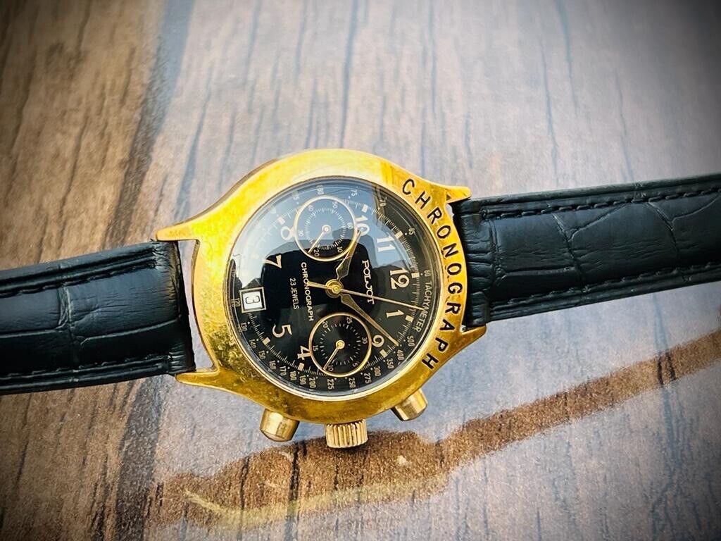Vintage POLJOT Chronograph Manual Wind 23 Jewels Gents Watch, USSR 38mm - Grab A Watch Co