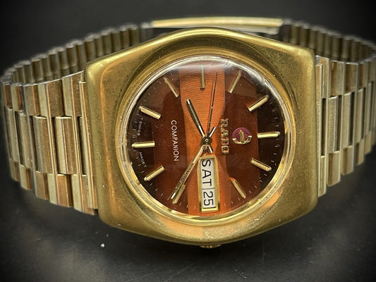 Vintage Rado All Gold Voyager 36mm Automatic Gents Watch, Gift Watch, Swiss Made - Grab A Watch Co