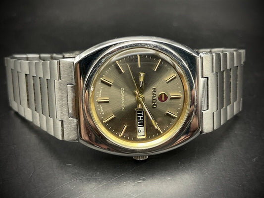 Vintage Rado Companion Grey Dial 35mm Automatic Gents Watch, Swiss Made - Grab A Watch Co