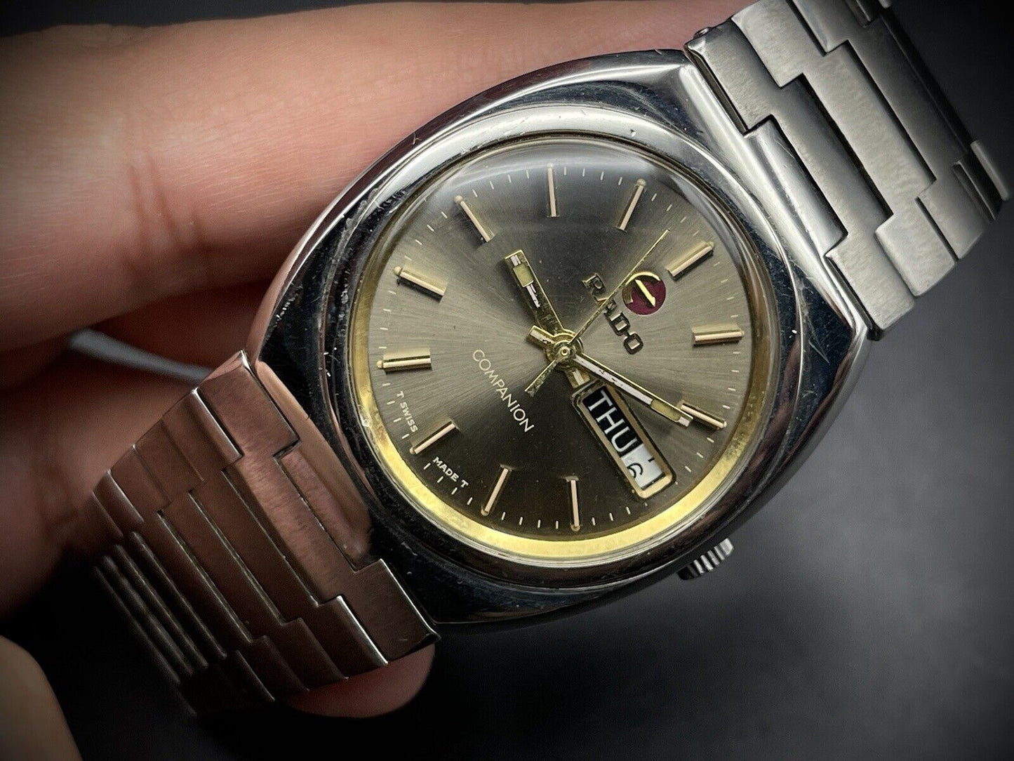 Vintage Rado Companion Grey Dial 35mm Automatic Gents Watch, Swiss Made - Grab A Watch Co