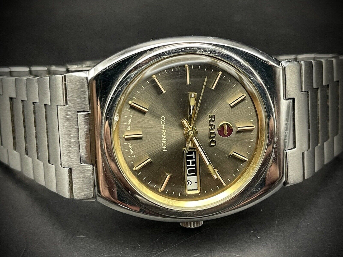 Vintage Rado Companion Grey Dial 35mm Automatic Gents Watch, Swiss Made - Grab A Watch Co