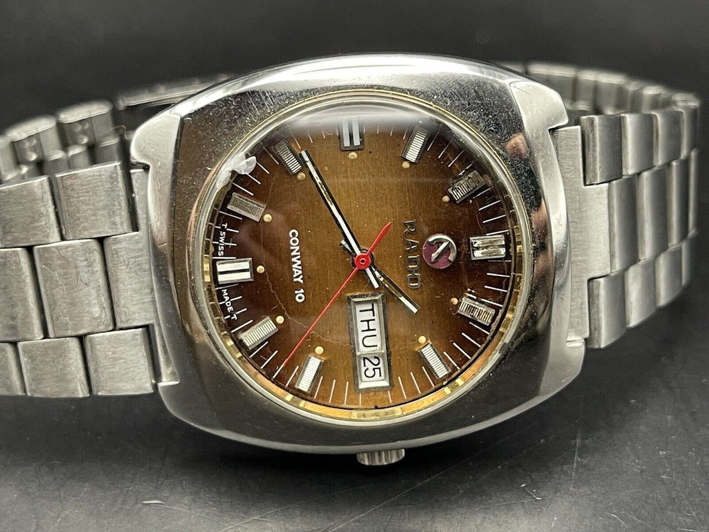 Vintage Rado CONWAY 10 Automatic Gents Watch, 36mm, Gift, Swiss Made - Grab A Watch Co