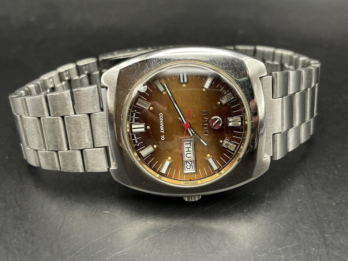 Vintage Rado CONWAY 10 Automatic Gents Watch, 36mm, Gift, Swiss Made - Grab A Watch Co