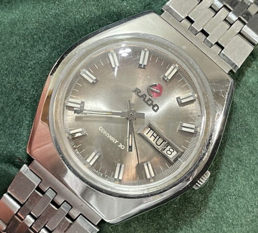 Vintage Rado CONWAY 20 Automatic Gents Watch, 35mm, Swiss Made - Grab A Watch Co