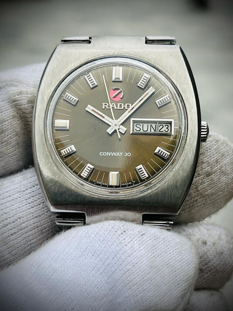 Vintage Rado CONWAY 35mm Automatic Gents Watch, Swiss Made, Perfect - Grab A Watch Co
