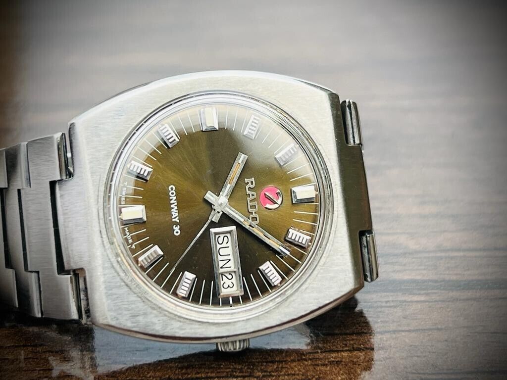 Vintage Rado CONWAY 35mm Automatic Gents Watch, Swiss Made, Perfect - Grab A Watch Co