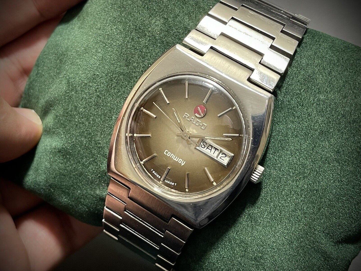 Vintage Rado CONWAY Rare Automatic Gents Watch, 35mm MensWatch, Swiss Made - Grab A Watch Co