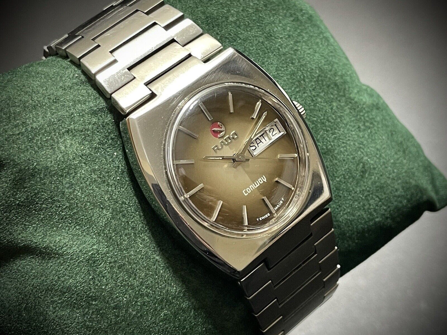Vintage Rado CONWAY Rare Automatic Gents Watch, 35mm MensWatch, Swiss Made - Grab A Watch Co