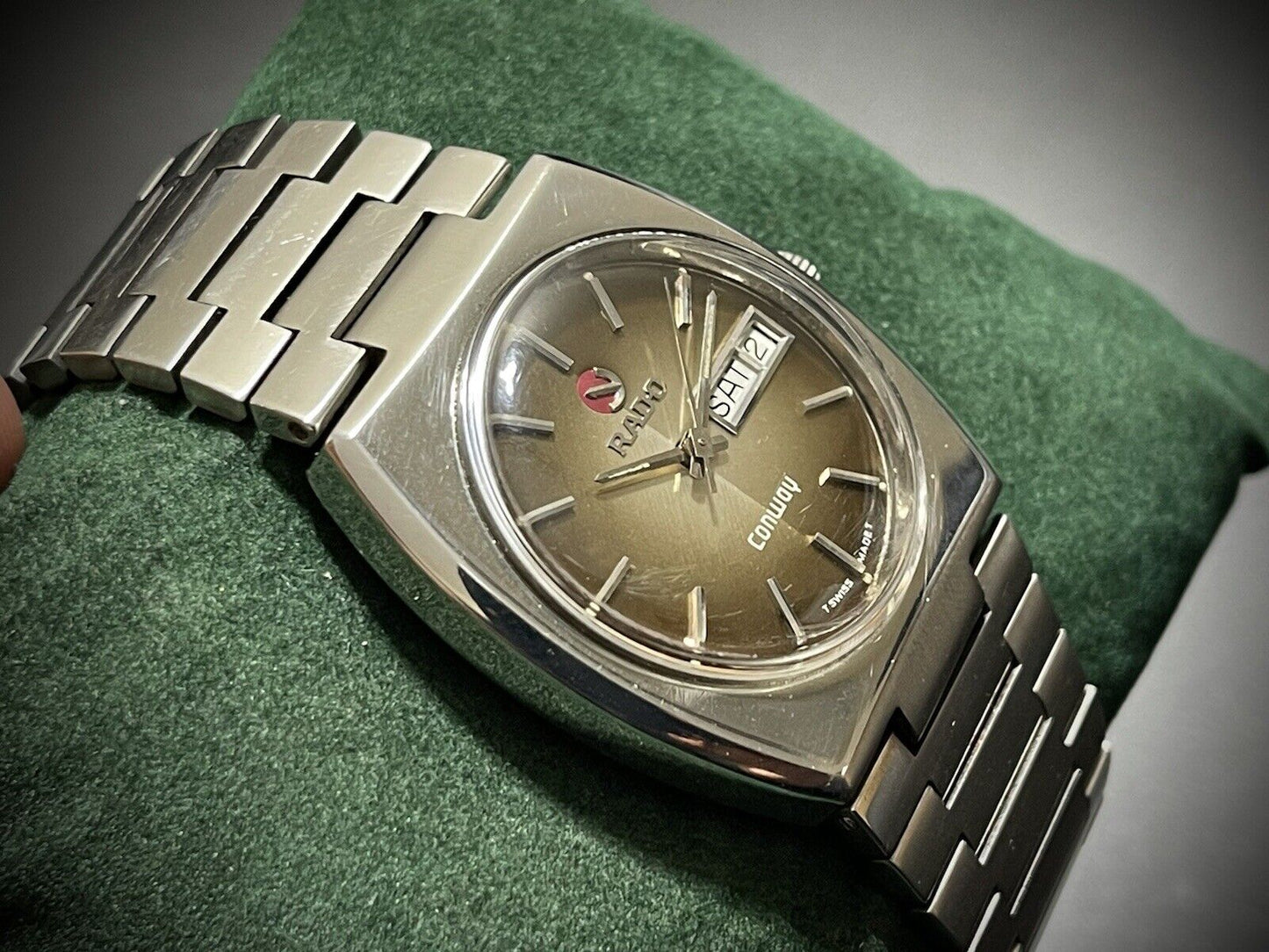 Vintage Rado CONWAY Rare Automatic Gents Watch, 35mm MensWatch, Swiss Made - Grab A Watch Co
