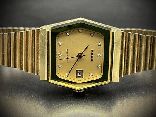 Vintage Rado Diastar Diamond Dial Automatic Ladies Watch, Gift, Swiss Made - Grab A Watch Co