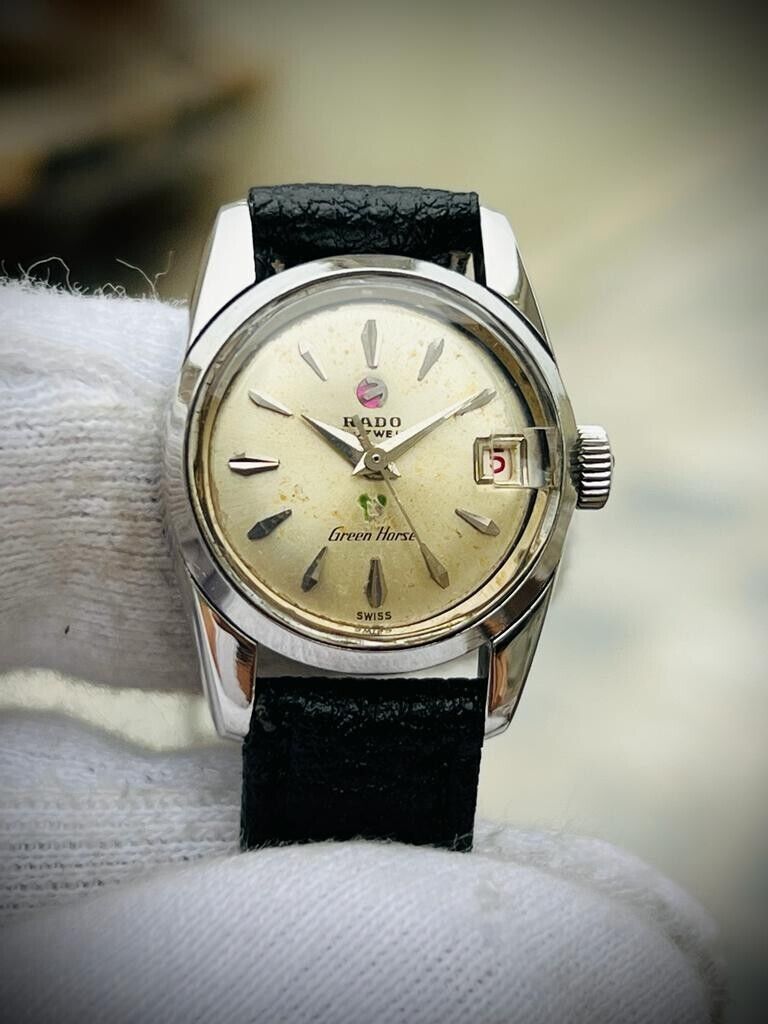 Vintage Rado Green Horse Automatic Ladies Watch, Swiss 22mm - Grab A Watch Co