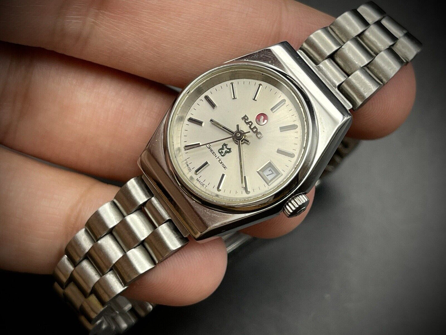 Vintage Rado Green Horse President Bracelet Automatic Ladies Watch, Gift, Swiss - Grab A Watch Co