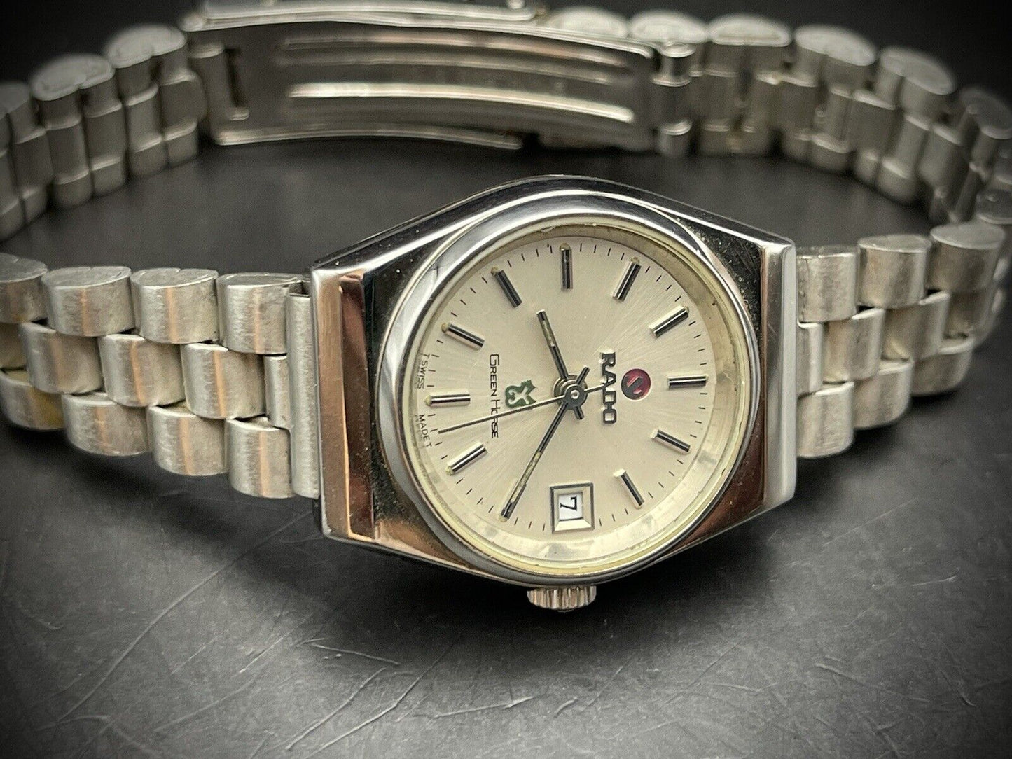 Vintage Rado Green Horse President Bracelet Automatic Ladies Watch, Gift, Swiss - Grab A Watch Co