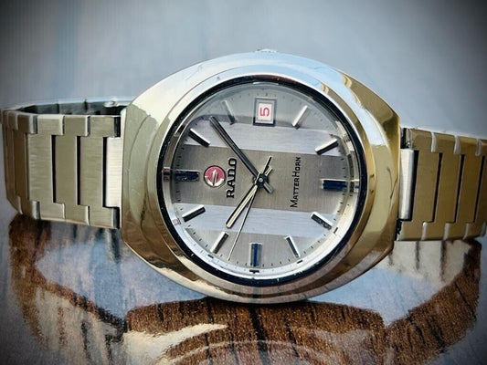 Vintage Rado MatterHorn NOS 39mm Automatic Gents Watch, Swiss Made - Grab A Watch Co