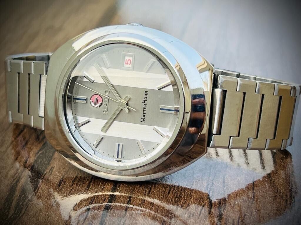 Vintage Rado MatterHorn NOS 39mm Automatic Gents Watch, Swiss Made - Grab A Watch Co