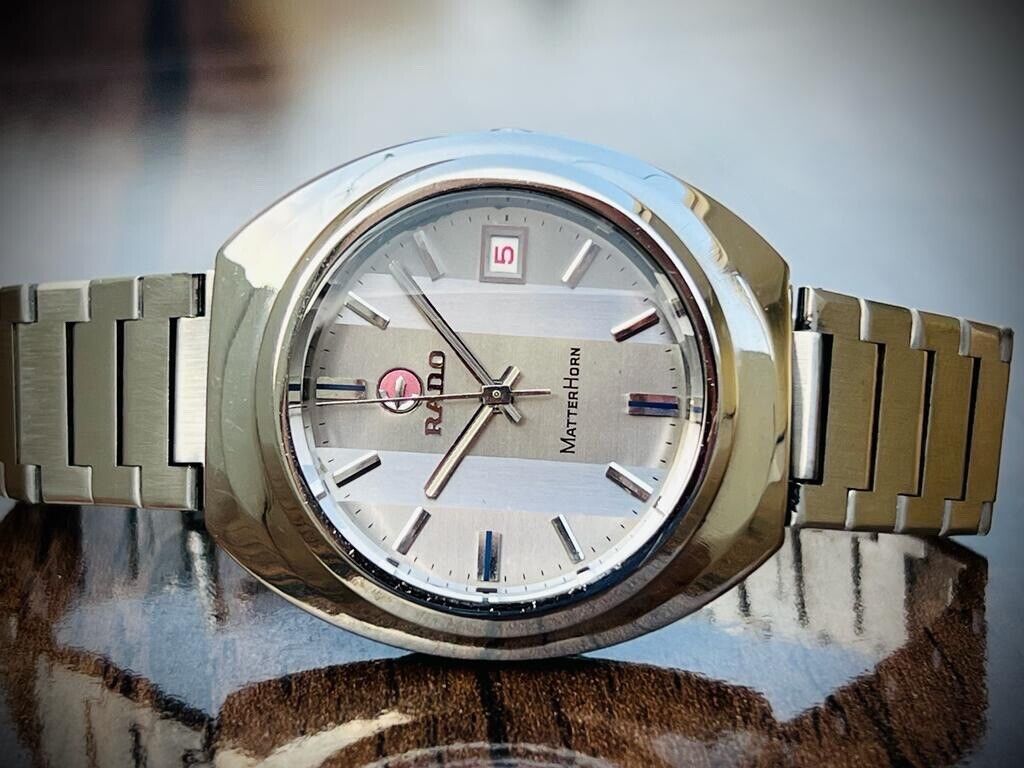 Vintage Rado MatterHorn NOS 39mm Automatic Gents Watch, Swiss Made - Grab A Watch Co