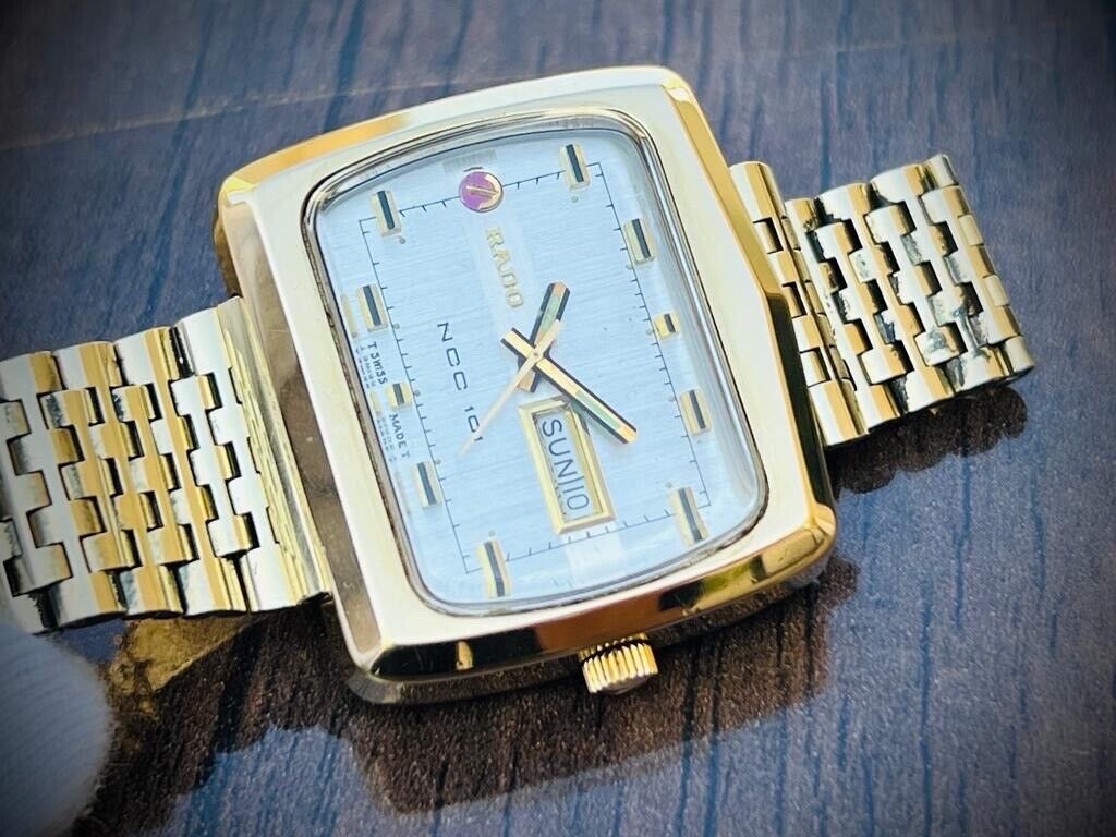 Vintage Rado NCC 101 TV Shape Jumbo Automatic Gents Watch, Swiss Made, Perfect - Grab A Watch Co