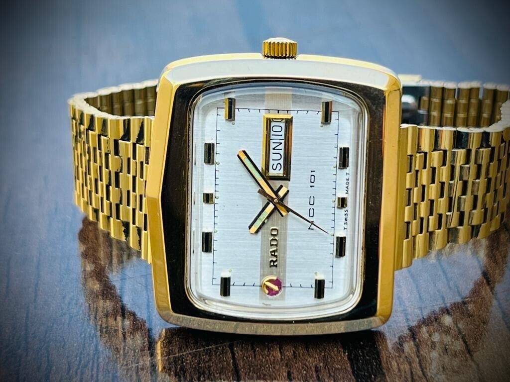 Vintage Rado NCC 101 TV Shape Jumbo Automatic Gents Watch, Swiss Made, Perfect - Grab A Watch Co