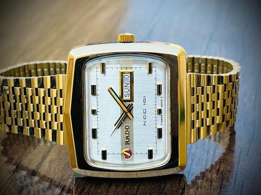 Vintage Rado NCC 101 TV Shape Jumbo Automatic Gents Watch, Swiss Made, Perfect - Grab A Watch Co