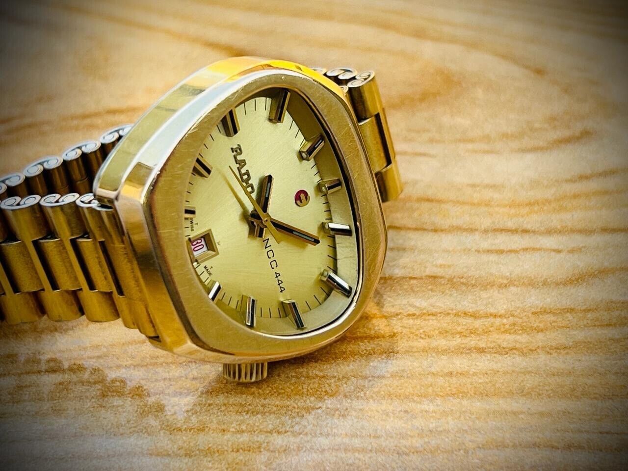 Vintage Rado NCC 444 Gold Automatic Ladies Watch, Swiss 30mm NOS - Grab A Watch Co