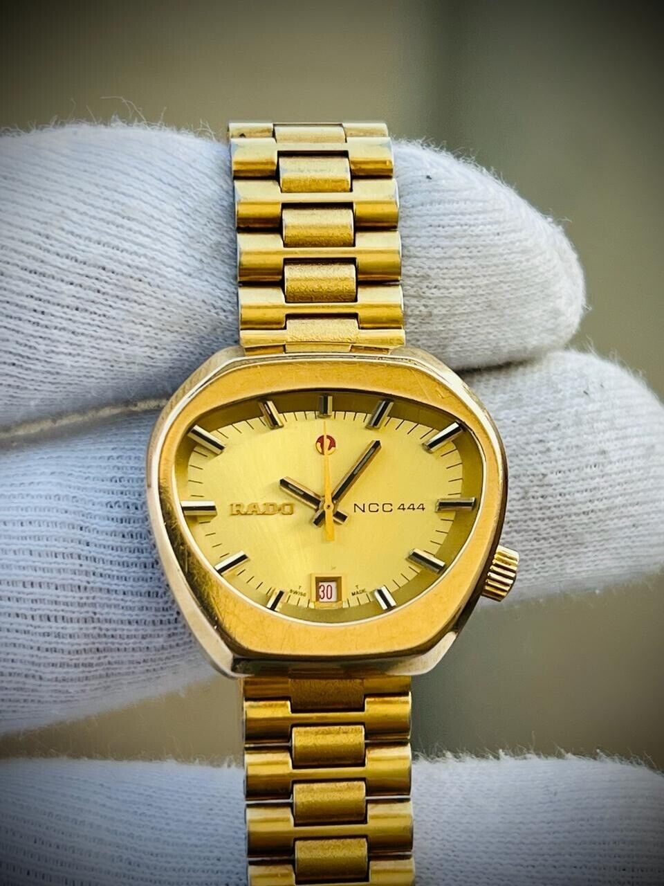 Vintage Rado NCC 444 Gold Automatic Ladies Watch, Swiss 30mm NOS - Grab A Watch Co