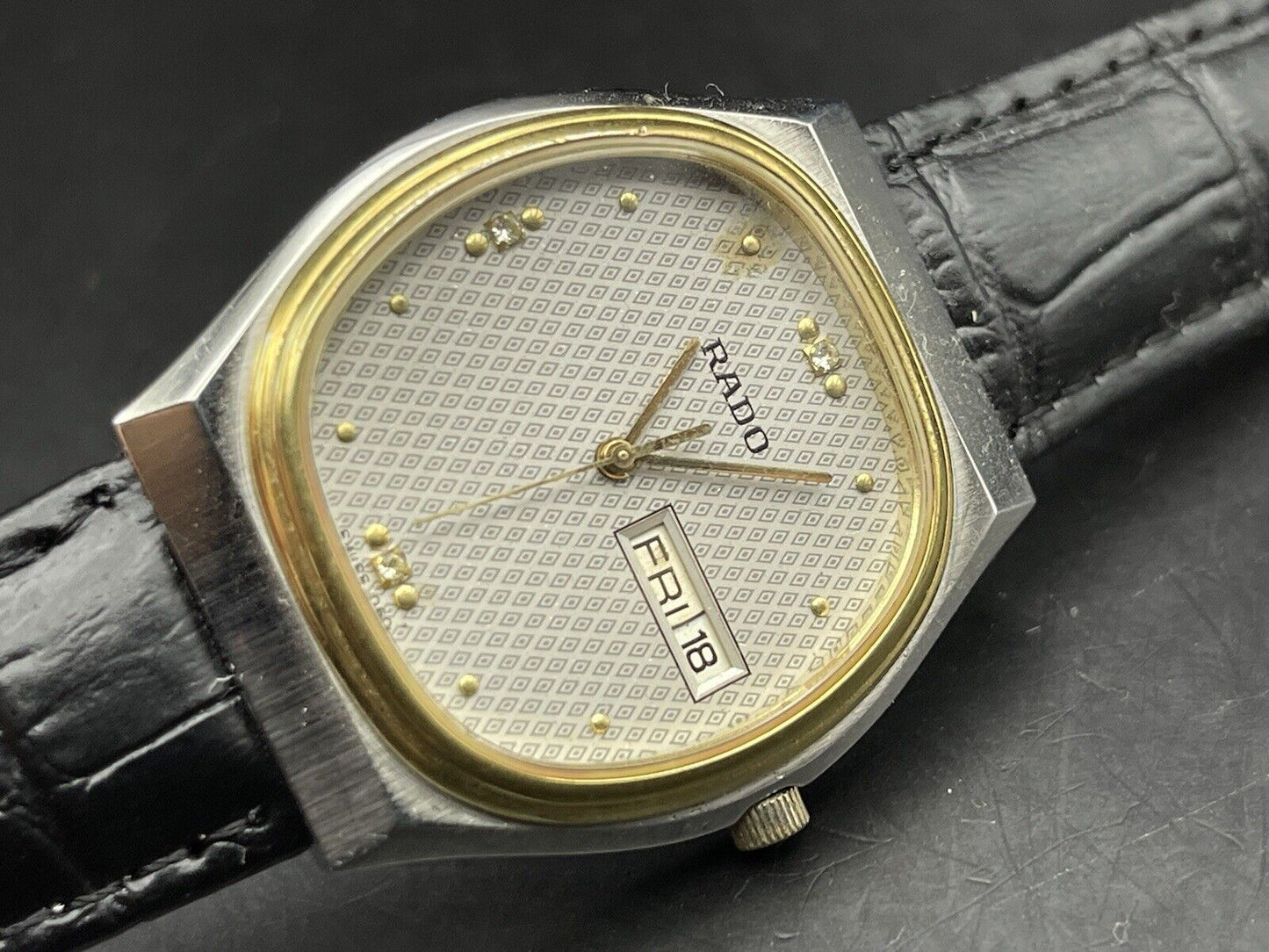 Vintage Rado Quartz Dress Watch, 34mm Gents Watch, Gift, Swiss Made - Grab A Watch Co