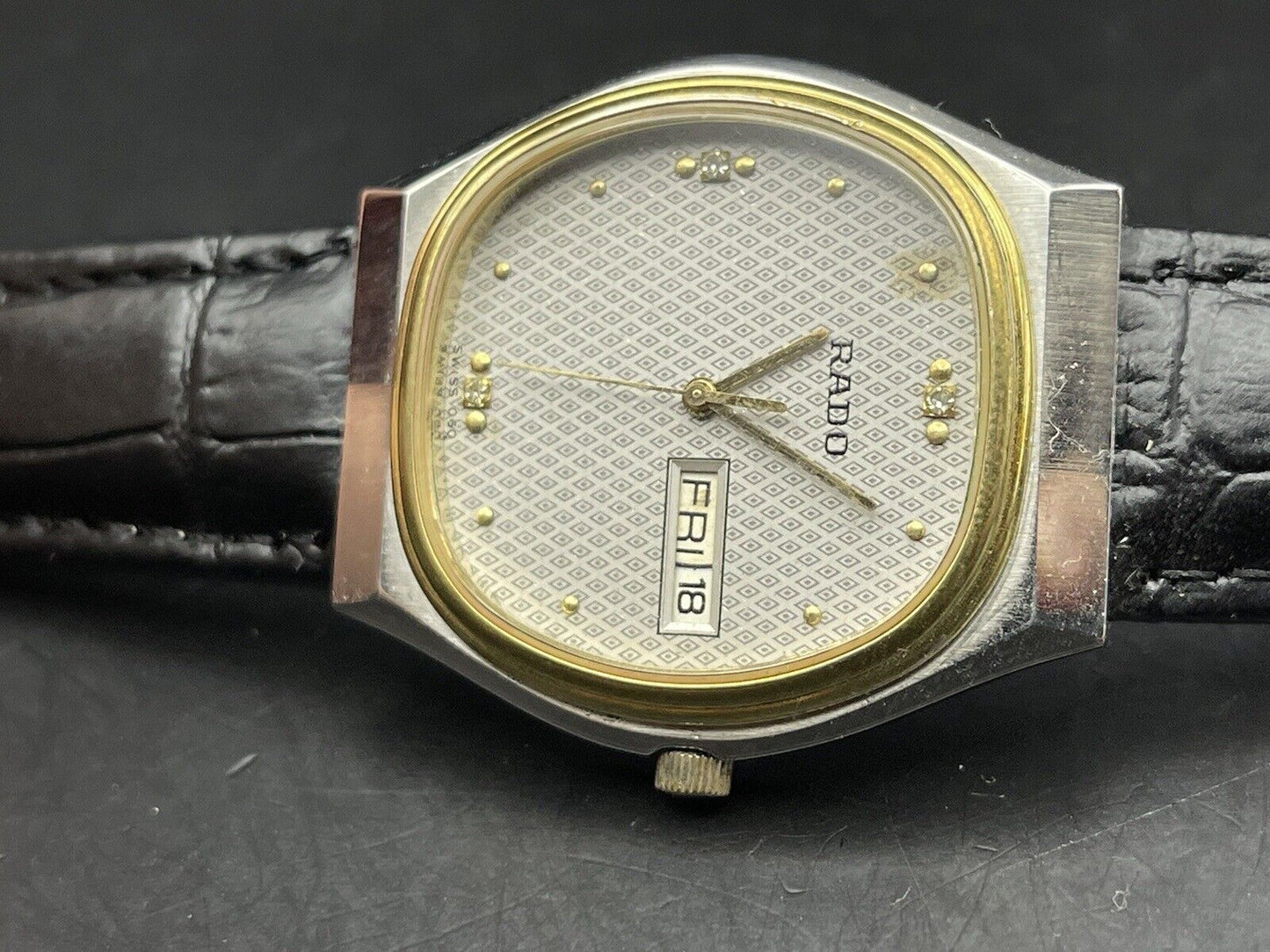 Vintage Rado Quartz Dress Watch, 34mm Gents Watch, Gift, Swiss Made - Grab A Watch Co